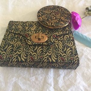 1940s LIN BREN Purse, Powder Compact, and Comb